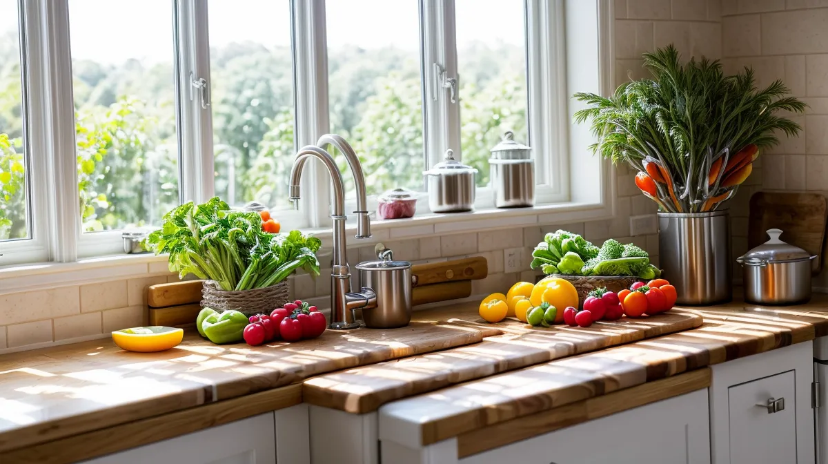 Low-GI lifestyle kitchen lab scene capturing one woman's prediabetes journey toward steadier metabolic health