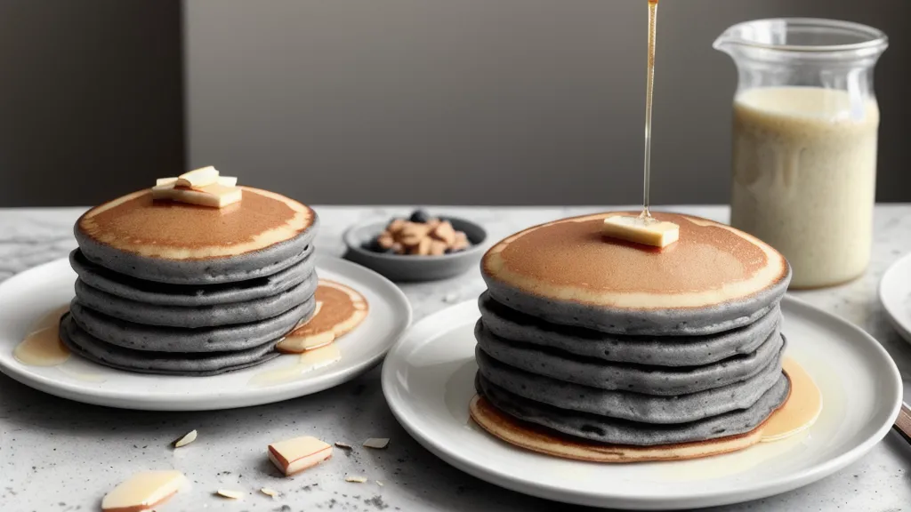 Failed low-GI pancake experiment next to a glucose monitor used for prediabetes management