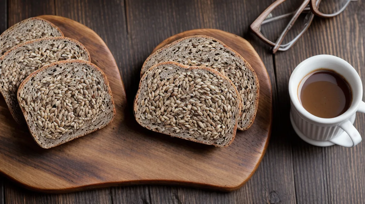 Low-GI diet bread aisle at a bakery counter, part of one woman's prediabetes management routine