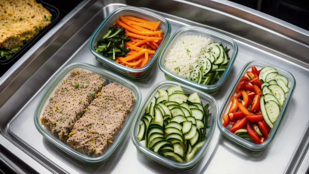 Low-GI wrap and vegetables packed for a meal away from the kitchen, a prediabetes management staple