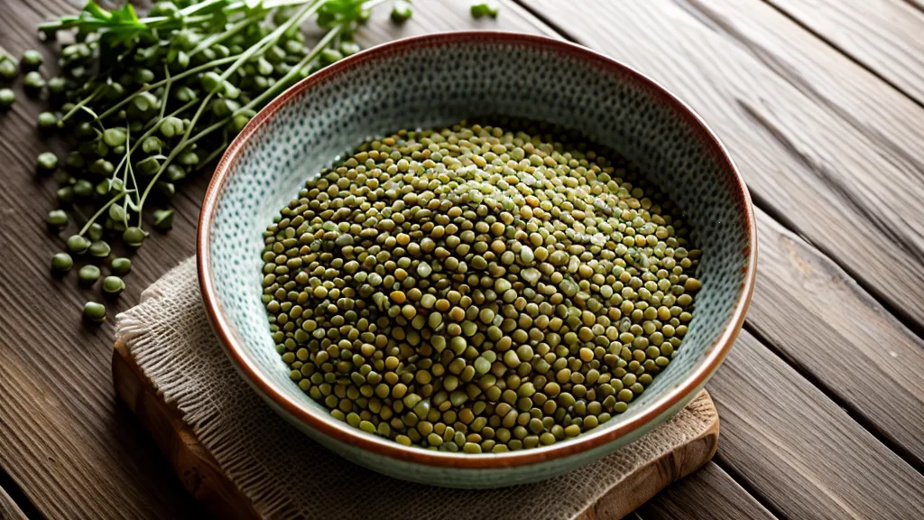 Low-GI diet lunch idea: a bowl of cooked lentils and side salad for steady blood sugar stability