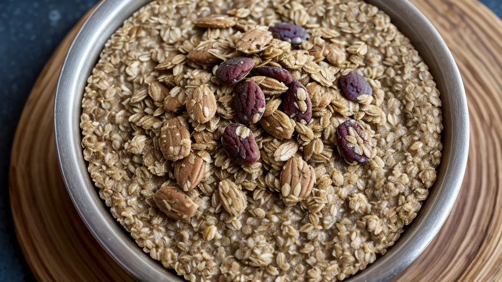 Raw steel-cut oats with a coarse, grain-like texture, chopped from whole oat groats for a lower glycemic index breakfast