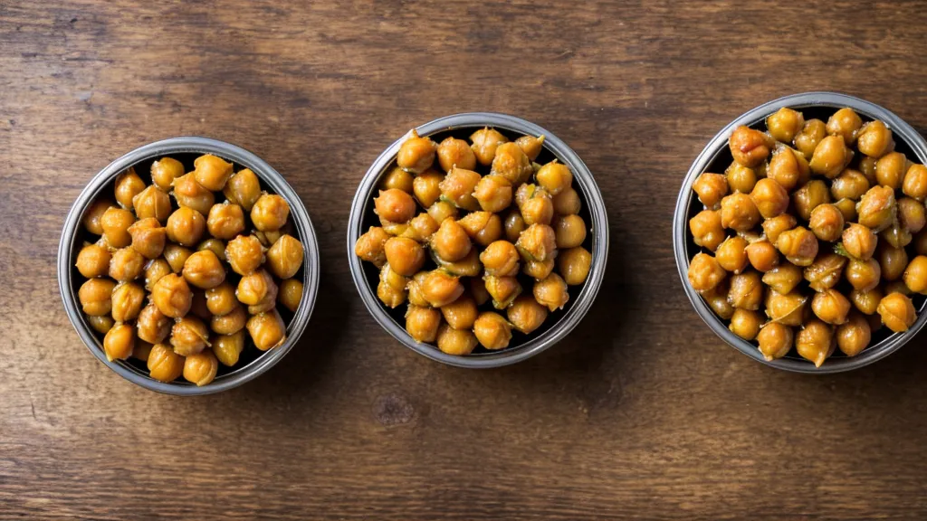 Dried versus canned chickpeas side by side, showing the glycemic index gap behind low-GI cooking.