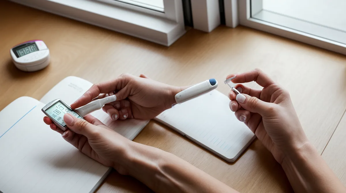 Testing blood sugar after a meal with a glucometer for prediabetes management and glucose testing tips