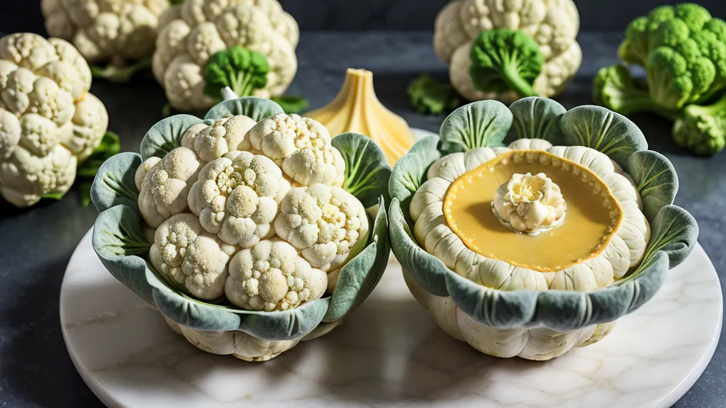 Steamed cauliflower blending into a creamy low-glycemic soup thickener for blood sugar management