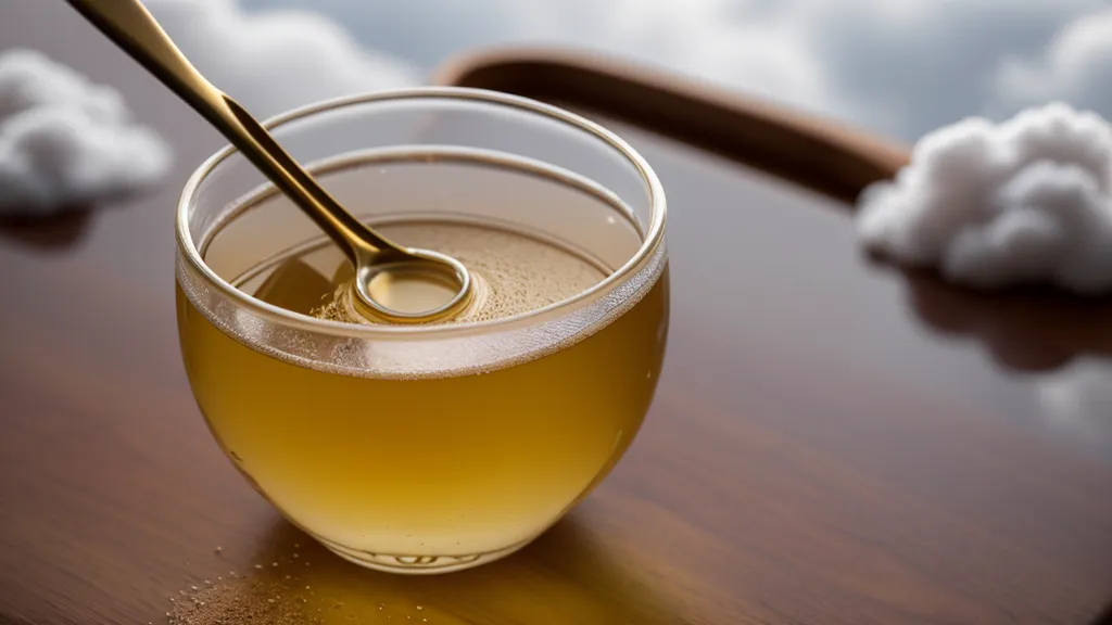 Pouring one tablespoon of apple cider vinegar into a glass of water for prediabetes management