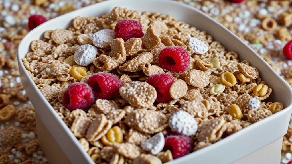 Reading a cereal box nutrition label to check the glycemic index before choosing a low-GI breakfast