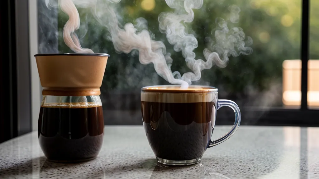 A drop of Sugar Defender falling into morning coffee — part of a daily blood sugar management routine