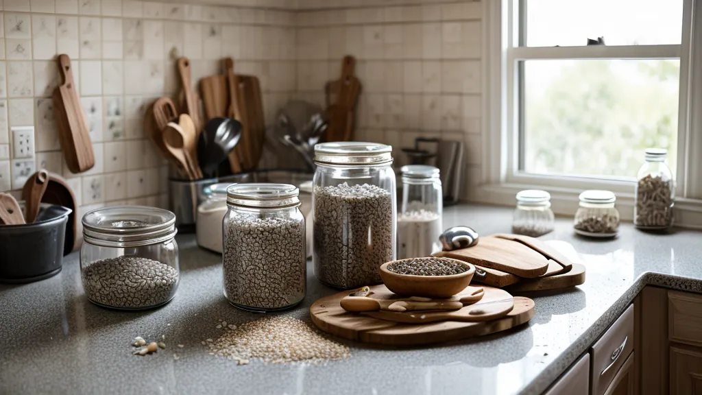 Jars of almond flour and lupin flour side by side for low-GI baking