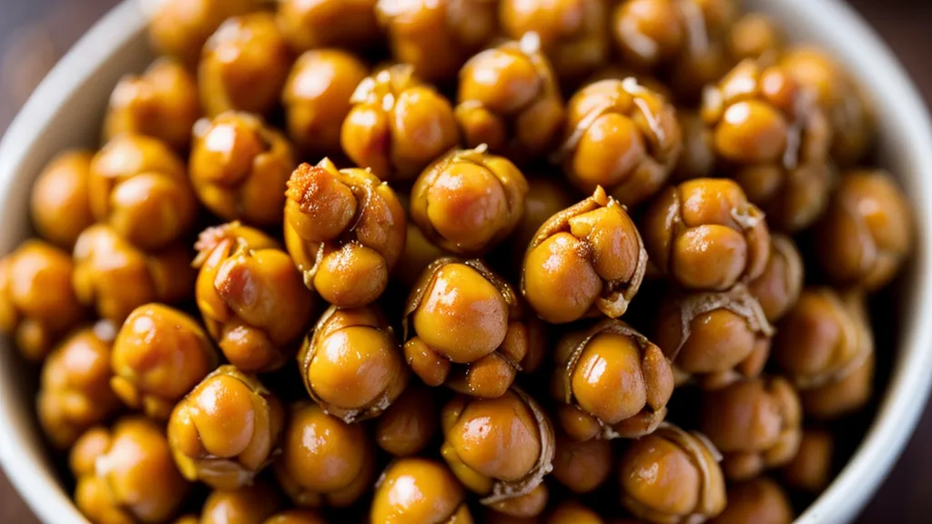 Extra virgin olive oil drizzled over roasted chickpeas, a Mediterranean diet staple for prediabetes-management