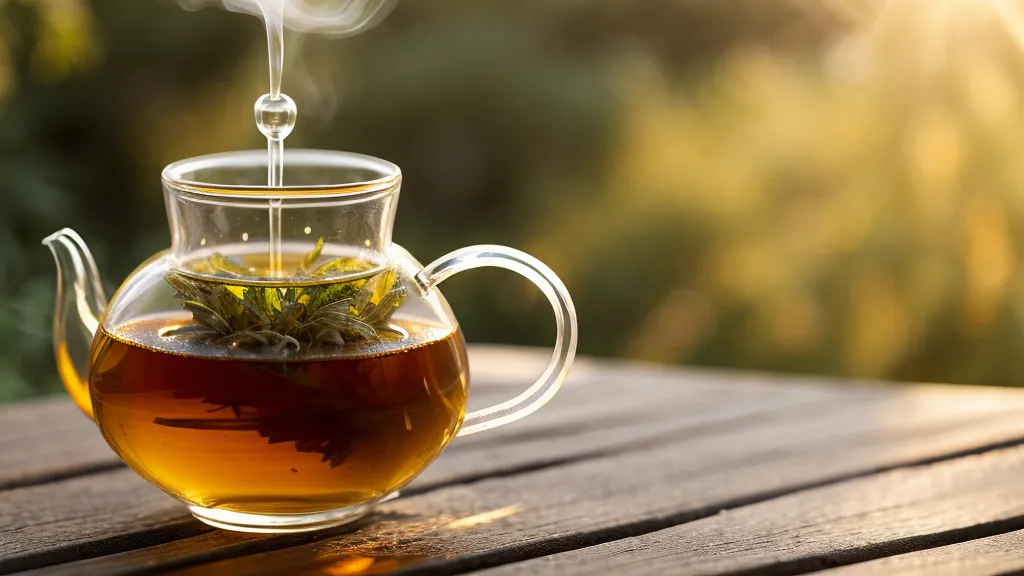 Adding Sugar Defender liquid drops to tea as part of a low-GI diet routine for blood sugar support